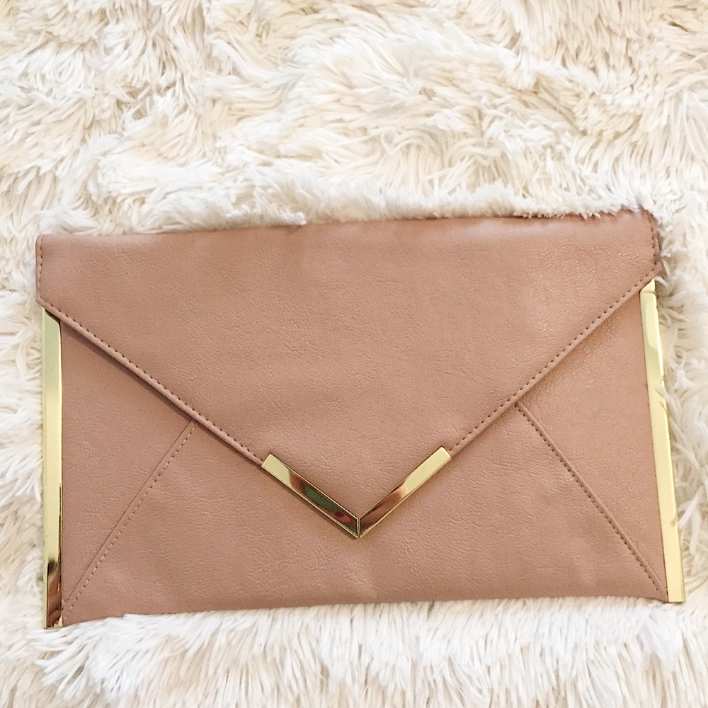 Asos Blush Pink Envelope Clutch